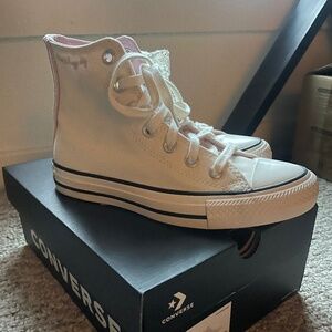 NIB White Converse high tops